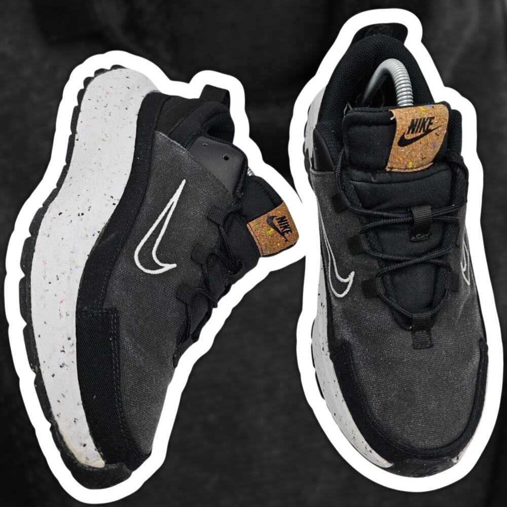 Nike Crater Remixa Black Dark Smoke Grey White Mens 9 Running Shoes Sneakers